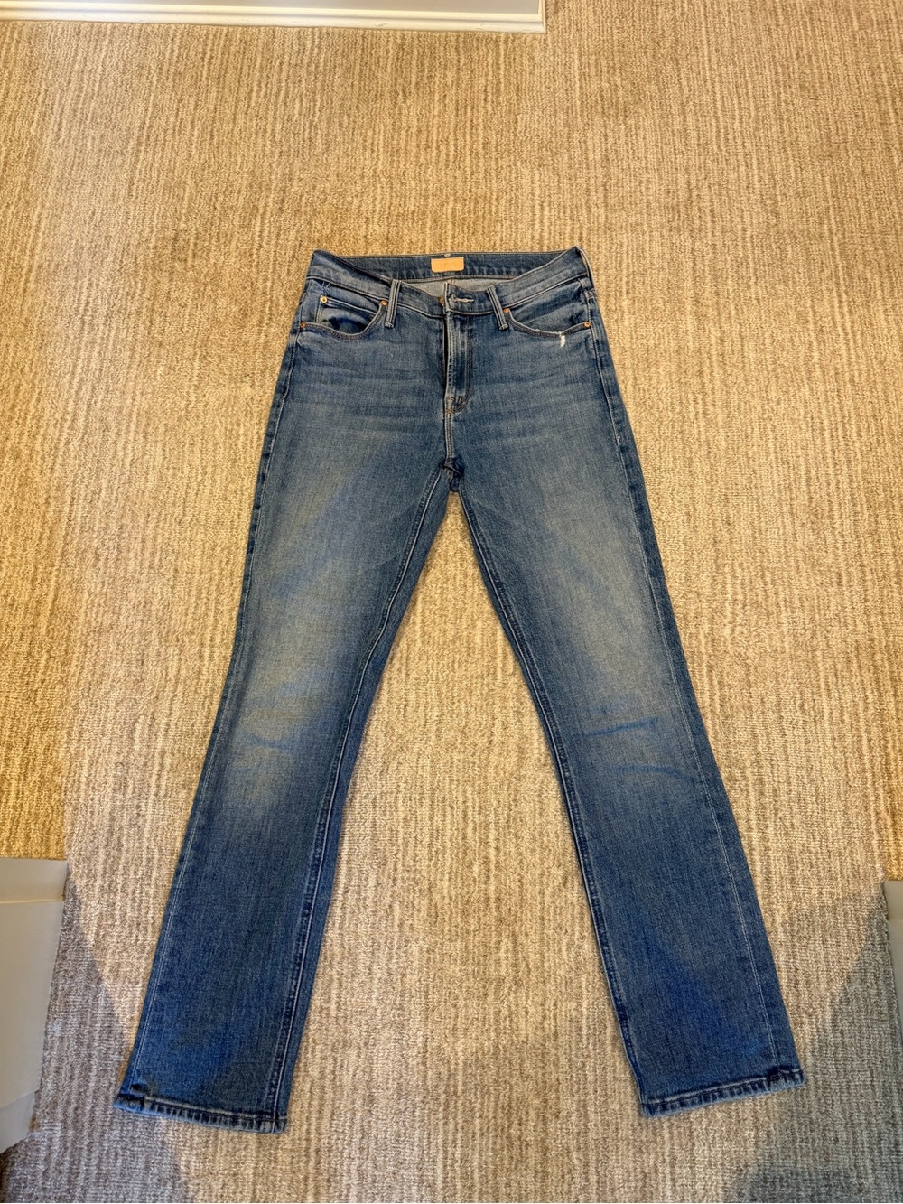 MOTHER Midrise Dazzler Jeans in Cut & Paste